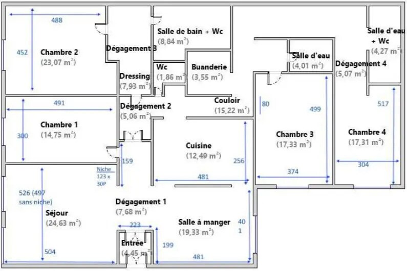 Office in Paris for sale Floor Plan- Image 1 of 3