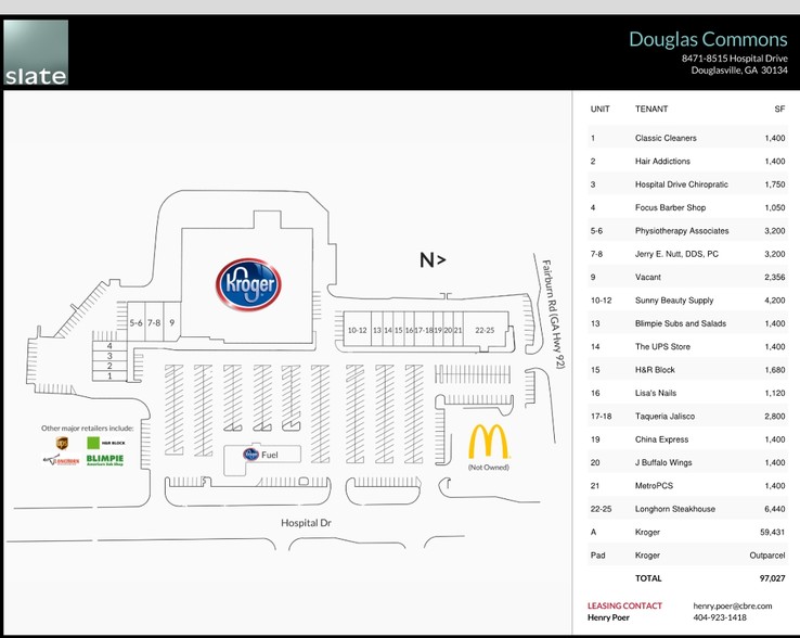 8471-8515 Hospital Dr, Douglasville, GA à louer - Plan de site - Image 3 de 8