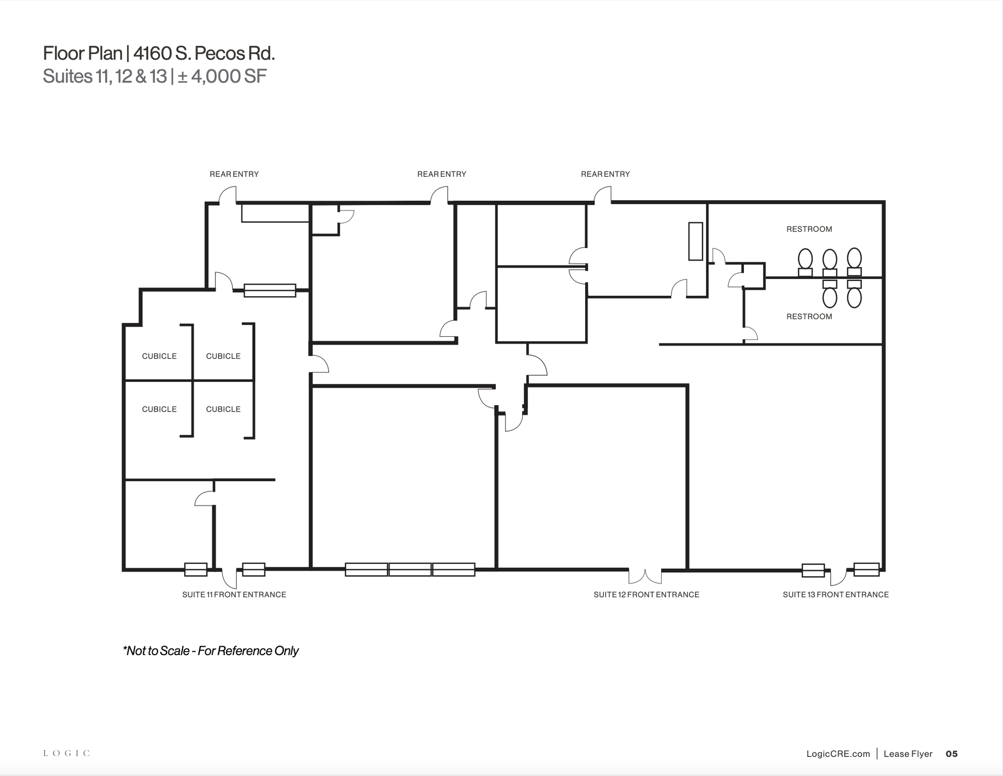 4160 S Pecos Rd, Las Vegas, NV à louer Plan d’étage- Image 1 de 1