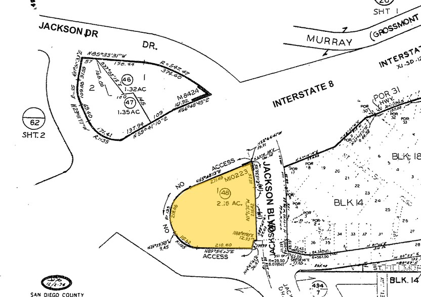 5202-5230 Jackson Dr, La Mesa, CA for lease - Plat Map - Image 2 of 5