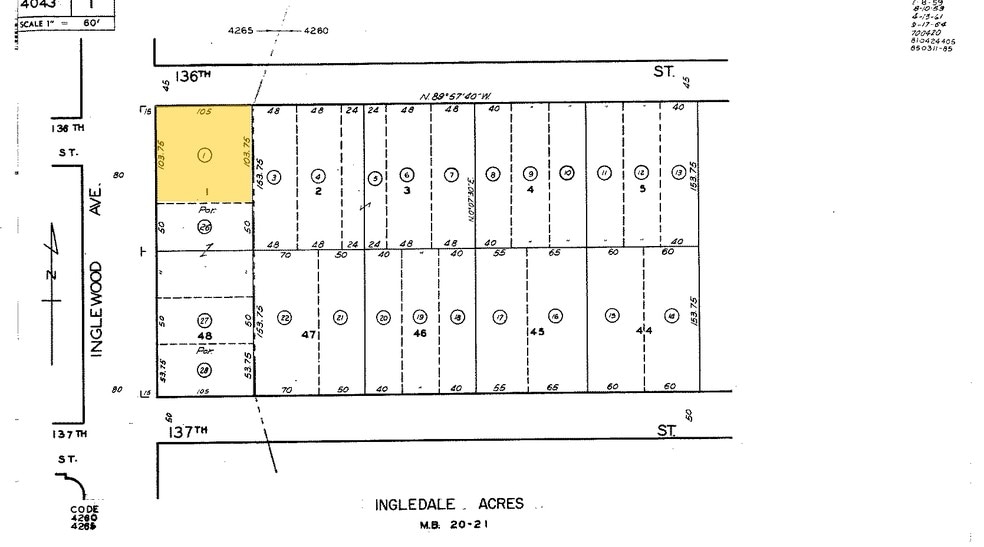 13600 Inglewood Ave, Hawthorne, CA à louer - Plan cadastral - Image 3 de 5