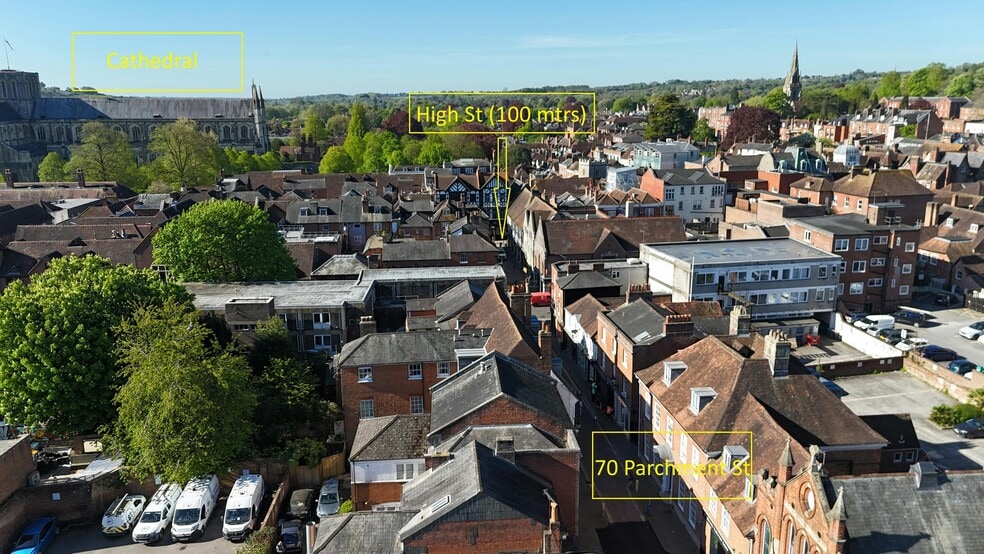 70 Parchment St, Winchester for lease - Aerial - Image 2 of 7