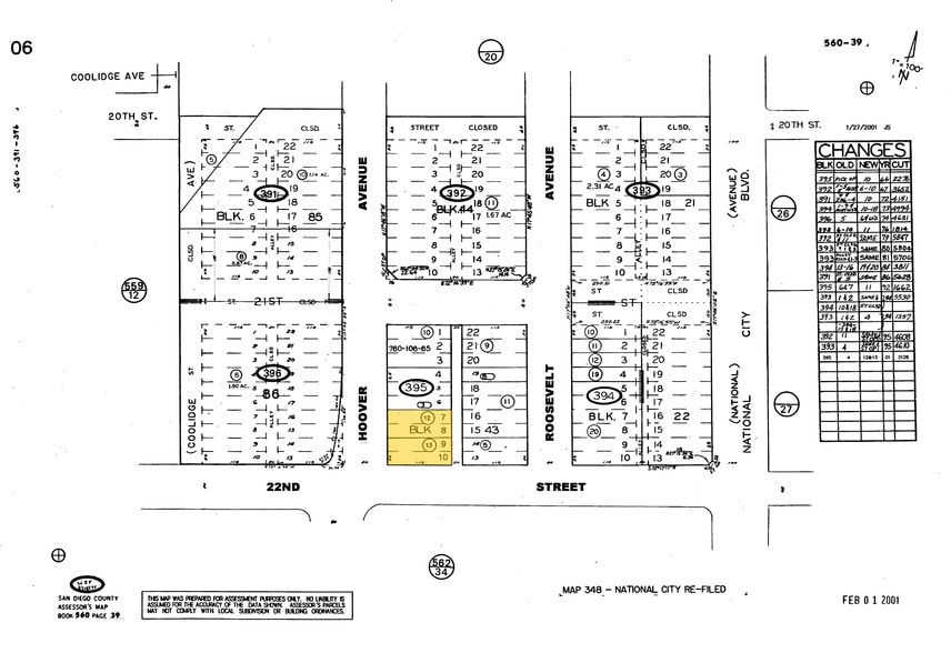 2145 Hoover Ave, National City, CA for lease - Plat Map - Image 3 of 3