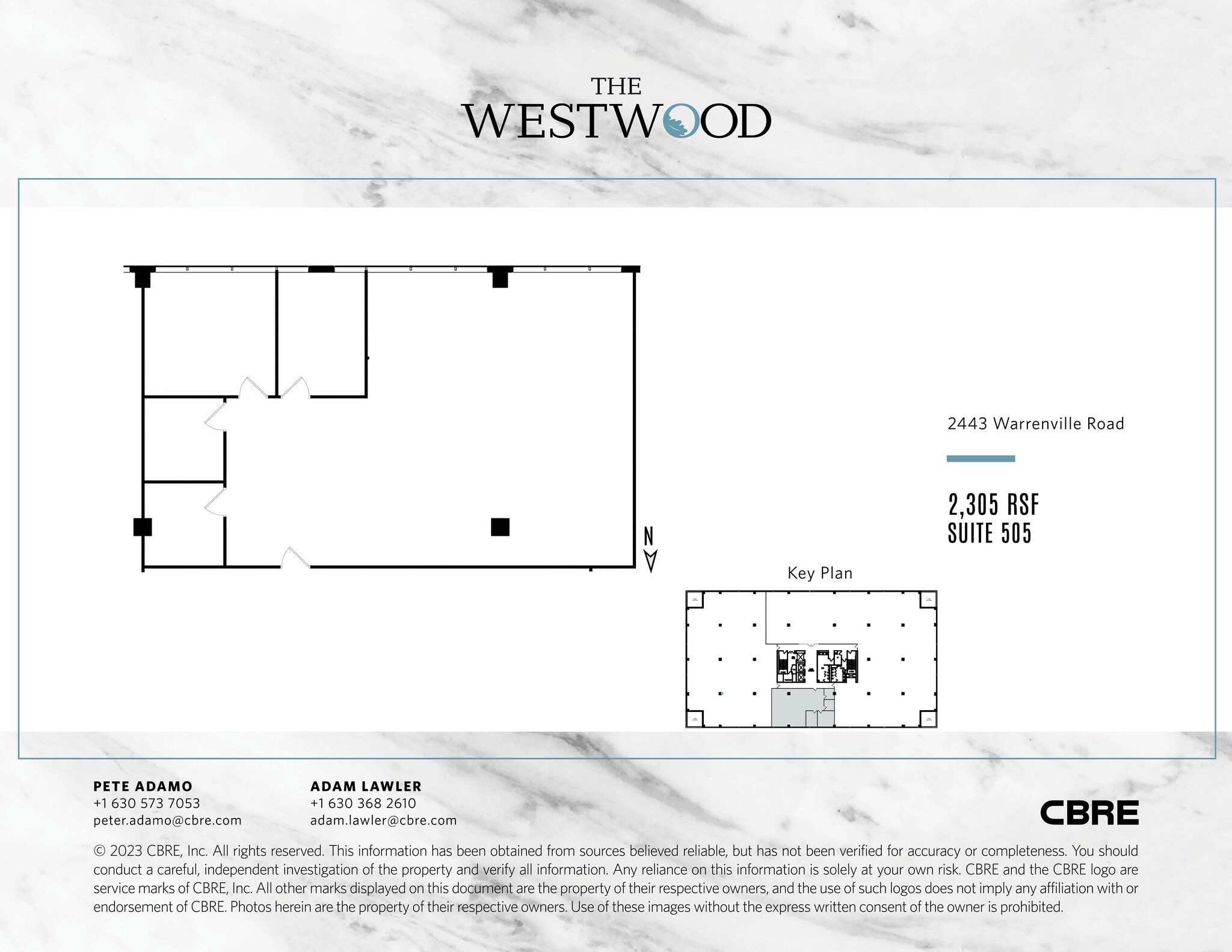 2443 Warrenville Rd, Lisle, IL à louer Plan d’étage- Image 1 de 1