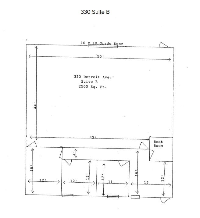 300-330 Detroit Ave, Monroe, MI for lease Floor Plan- Image 1 of 1