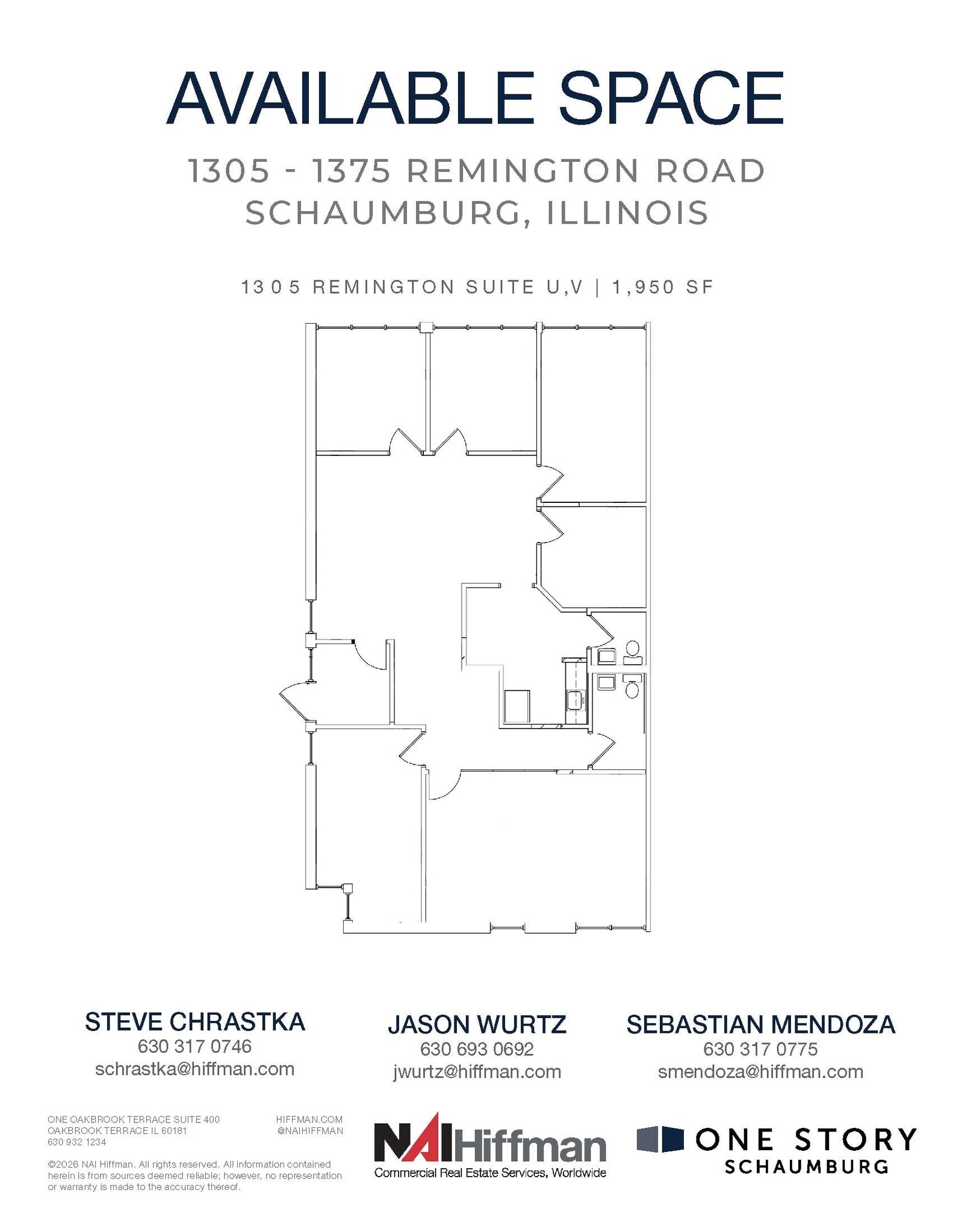 1305 Remington Rd, Schaumburg, IL for lease Floor Plan- Image 1 of 2