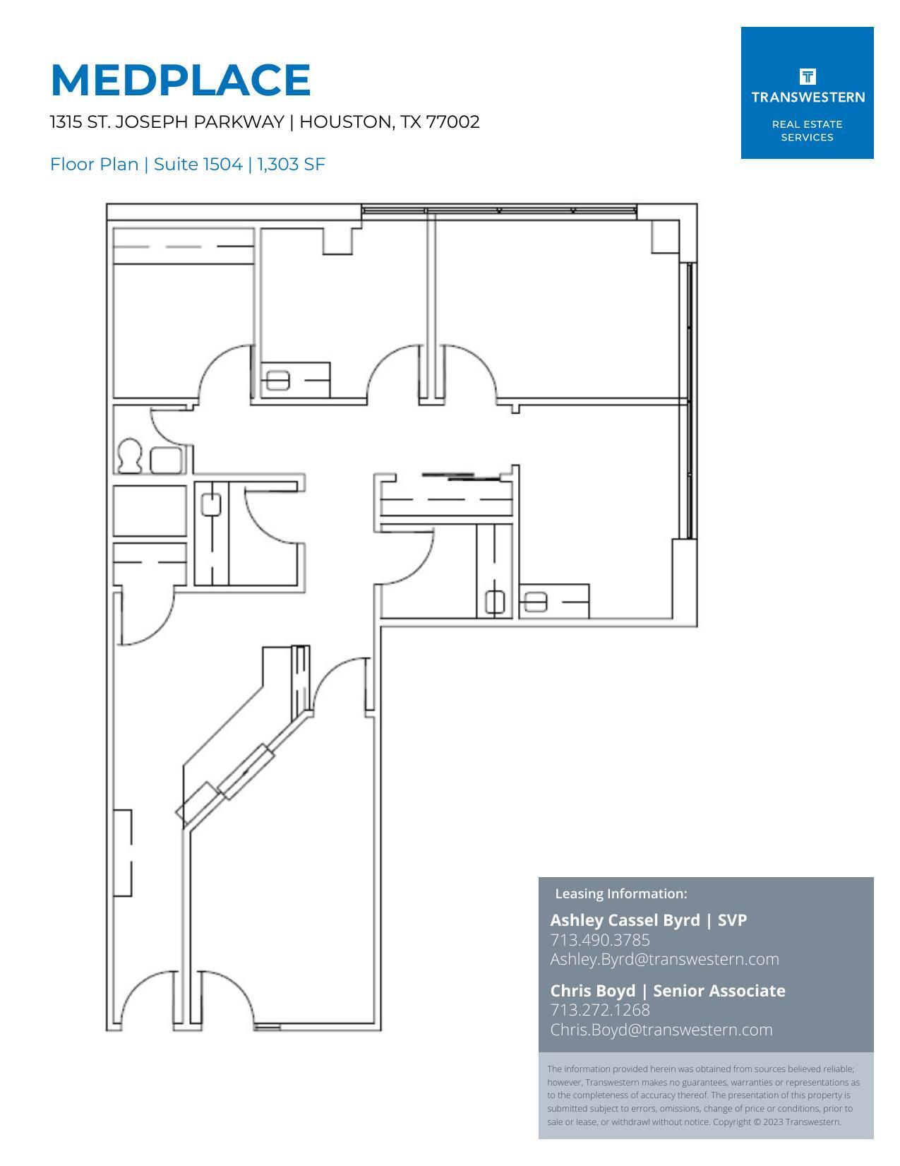 1315 St Joseph Pky, Houston, TX for lease Floor Plan- Image 1 of 1