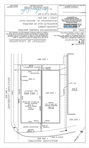 5748 Boul Industriel, Montréal, QC à vendre - Plan cadastral - Image 3 de 5