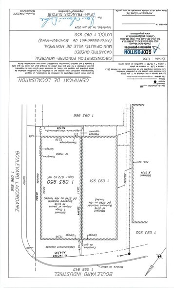 5748 Boul Industriel, Montréal, QC for sale - Plat Map - Image 3 of 5