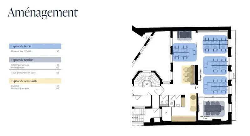 21 Rue Auber, Paris for lease Floor Plan- Image 1 of 2