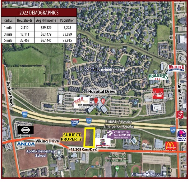 2.43 Acres on Viking Drive, Bossier City, LA à vendre - Photo du bâtiment - Image 2 de 2