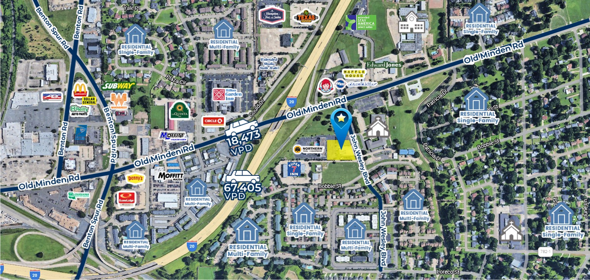 200 John Wesley Blvd, Bossier City, LA à vendre Photo principale- Image 1 de 4