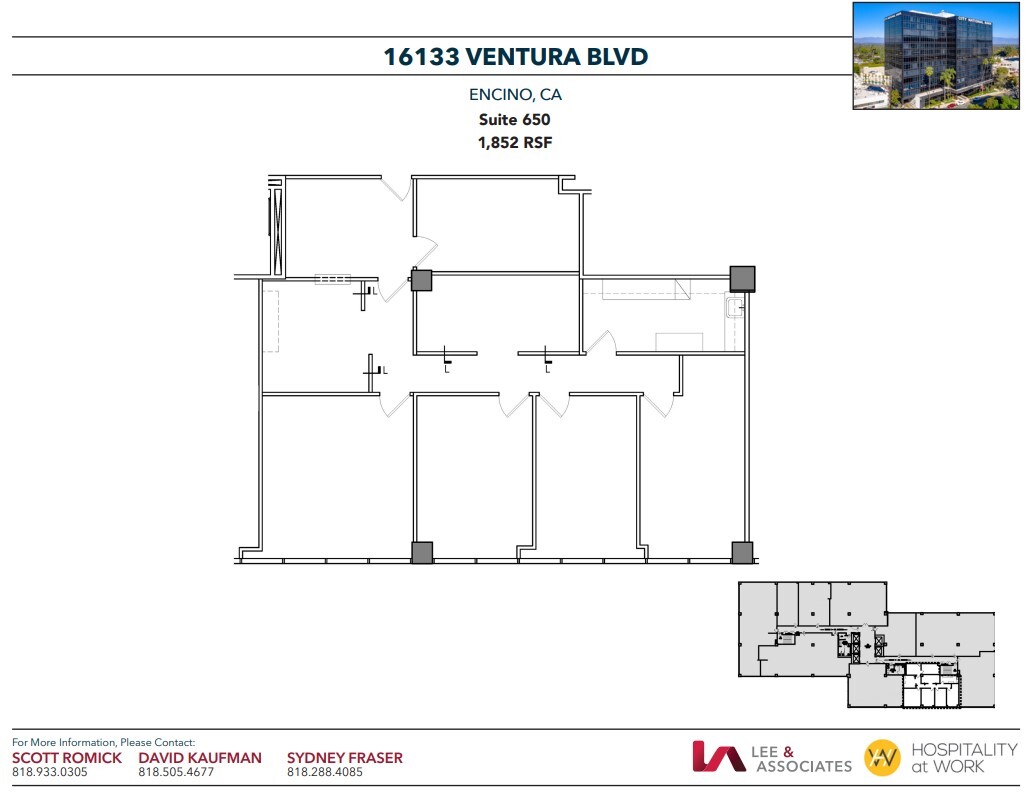 16133 Ventura Blvd, Encino, CA à louer Plan d  tage- Image 1 de 1