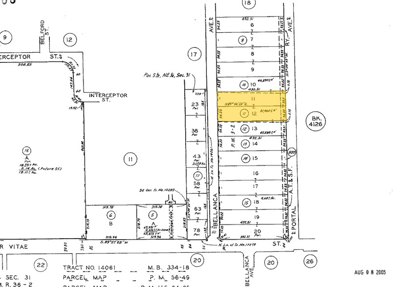 9000 Bellanca Ave, Los Angeles, CA à louer - Plan cadastral - Image 2 de 2