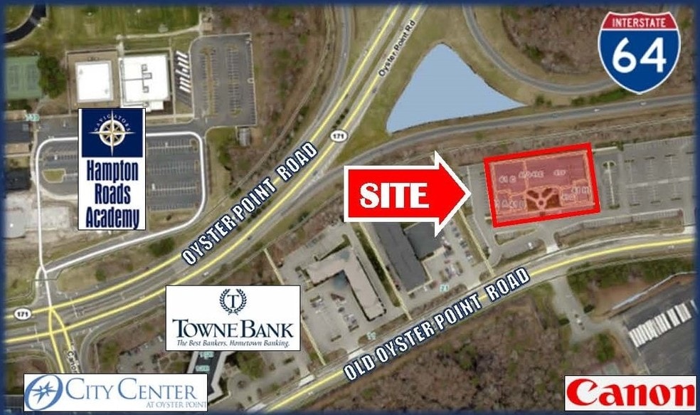 41 Old Oyster Point Rd, Newport News, VA for lease - Aerial - Image 3 of 7