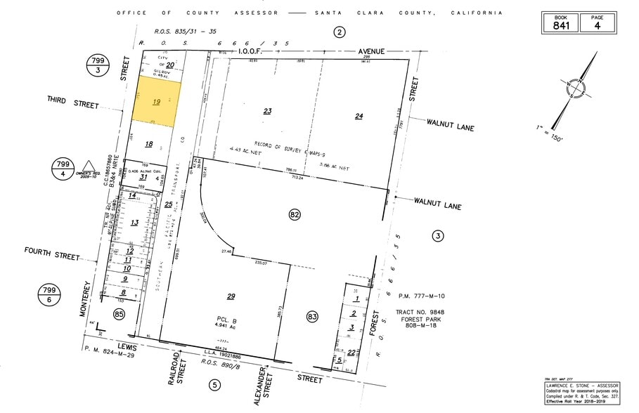 7760 Monterey St, Gilroy, CA for sale - Plat Map - Image 3 of 3