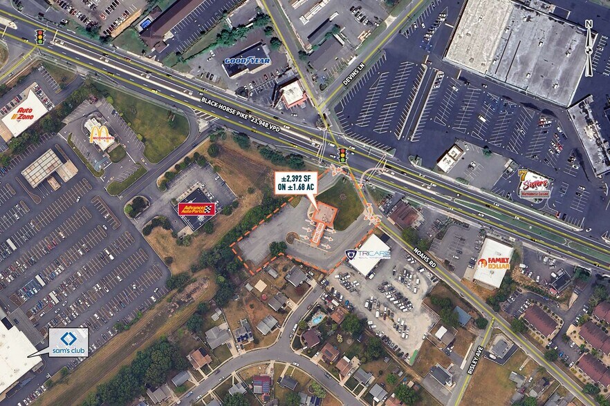 935 Black Horse Pike, Pleasantville, NJ à vendre - Aérien - Image 2 de 6