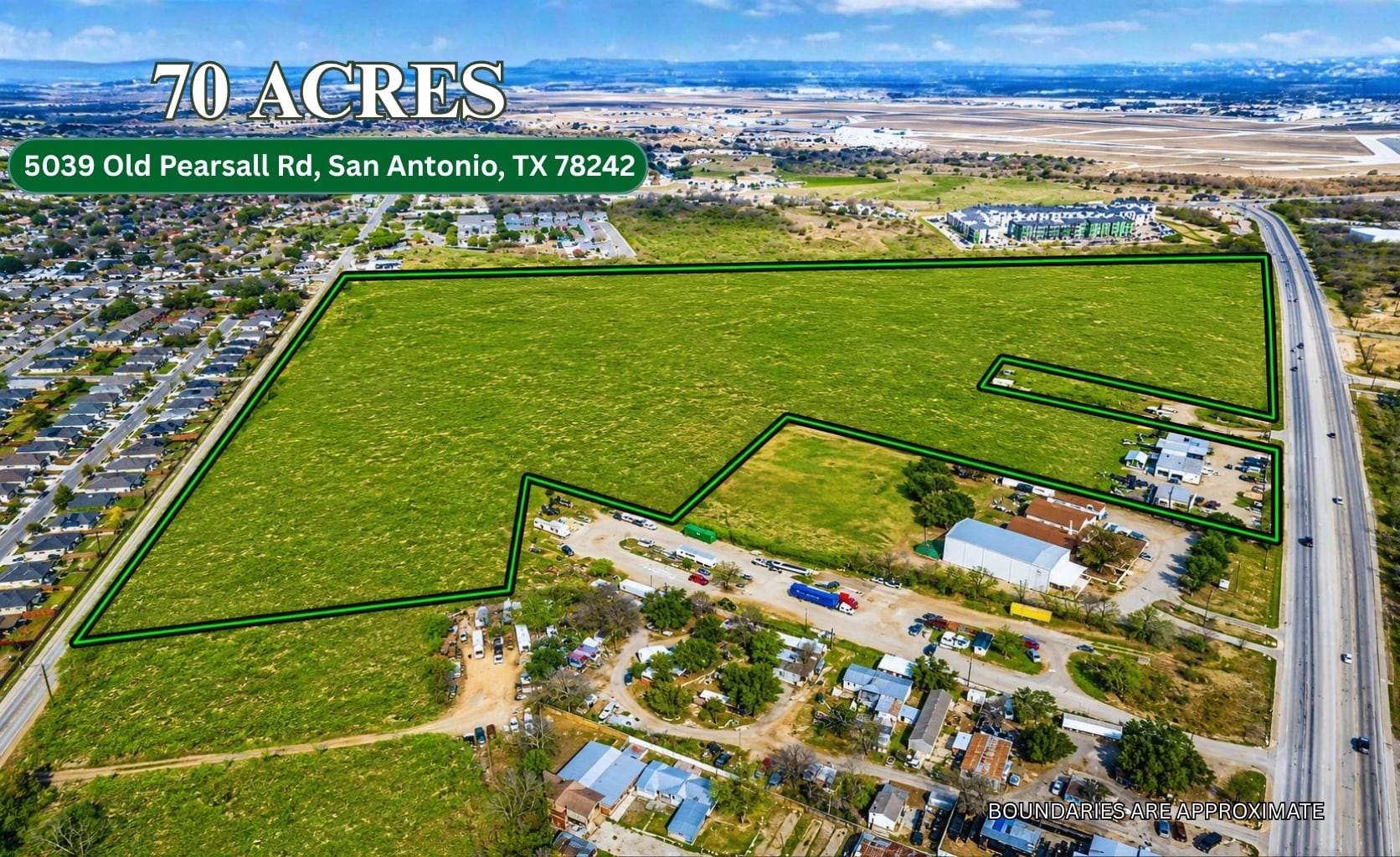 70± AC on Old Pearsall Road, San Antonio, TX à vendre Photo du bâtiment- Image 1 de 33