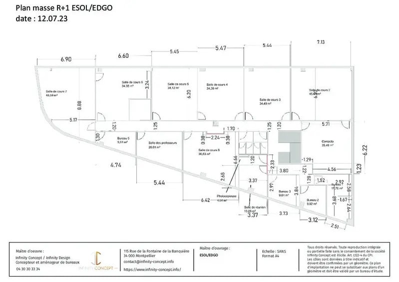Bureau dans Saint-Jean-de-Védas à louer - Plan d’étage - Image 3 de 3