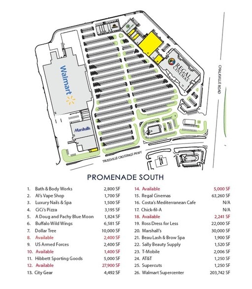 5866-5933 Trussville Crossings Pky, Birmingham, AL à louer - Photo du bâtiment - Image 3 de 4