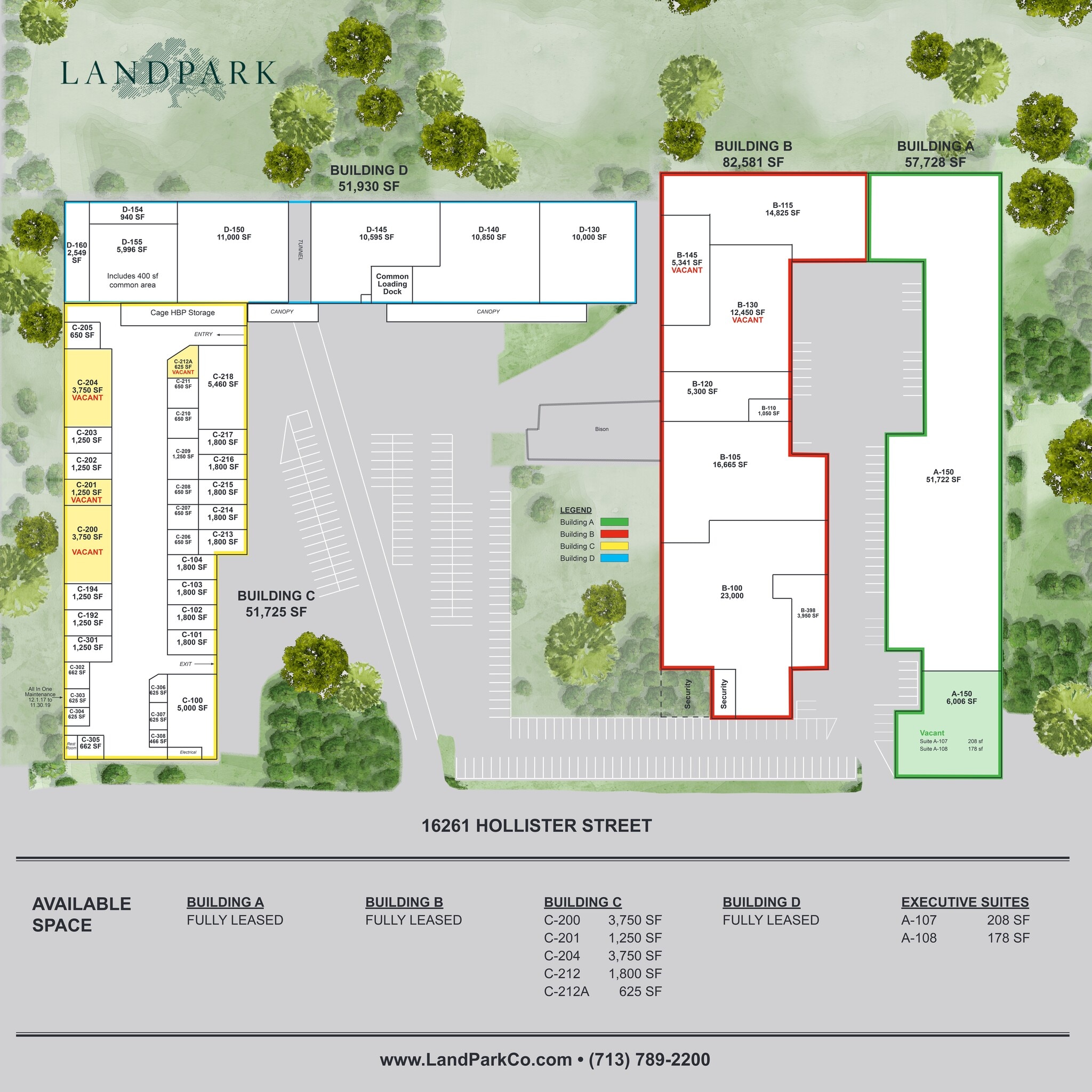 16261 Hollister St, Houston, TX for lease Site Plan- Image 1 of 2