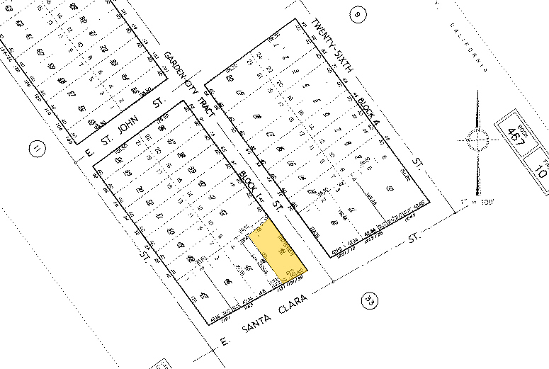 1191 E Santa Clara St, San Jose, CA for lease - Plat Map - Image 3 of 15