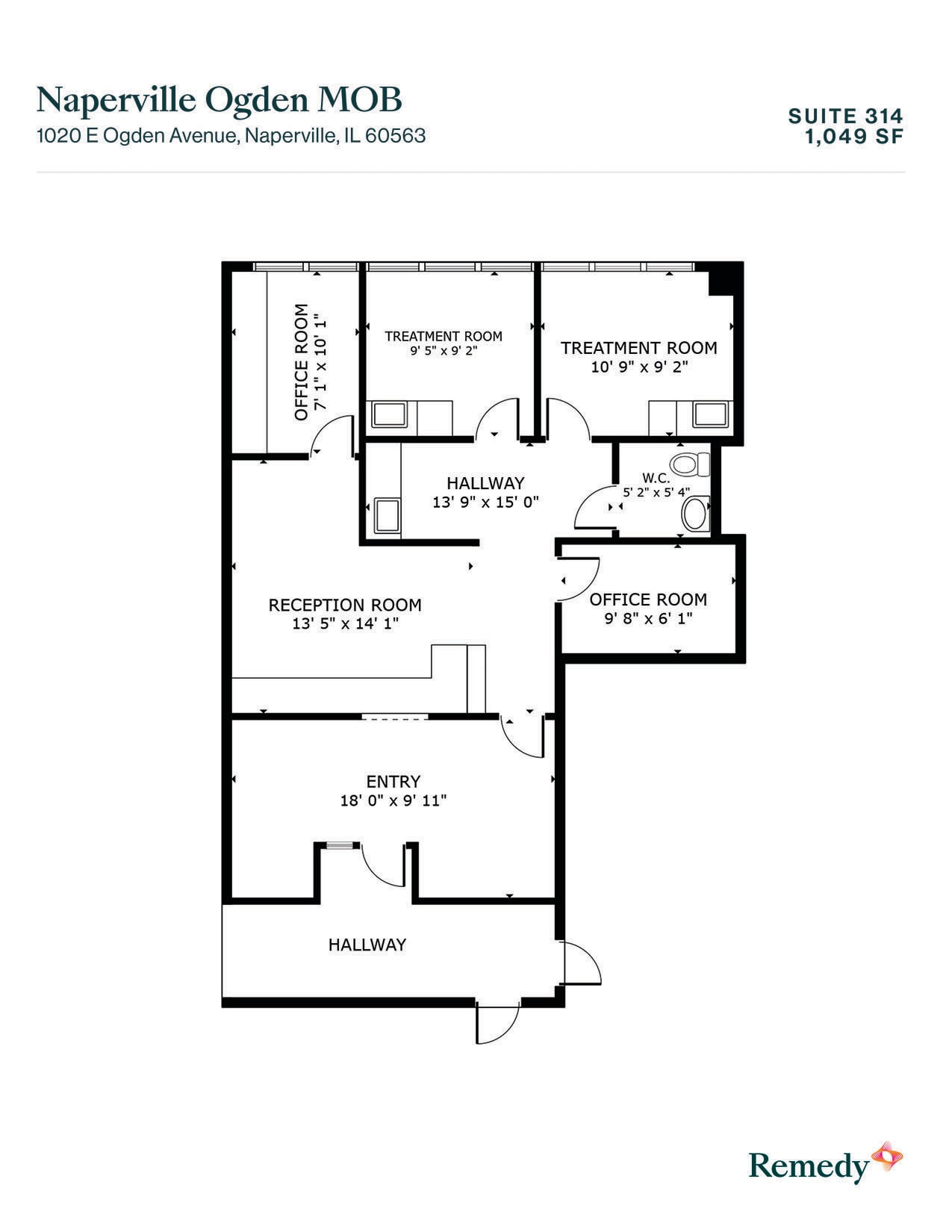 1020 E Ogden Ave, Naperville, IL for lease Floor Plan- Image 1 of 1
