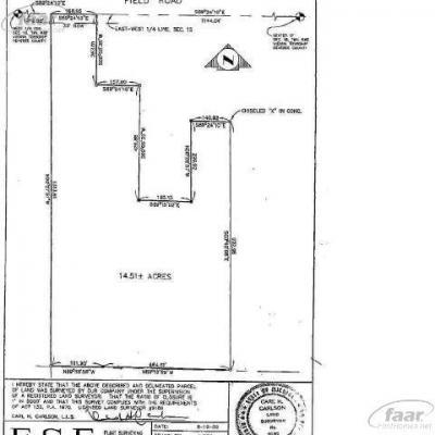 3365 FIeld Rd, Clio, MI à vendre - Plan cadastral - Image 2 de 3