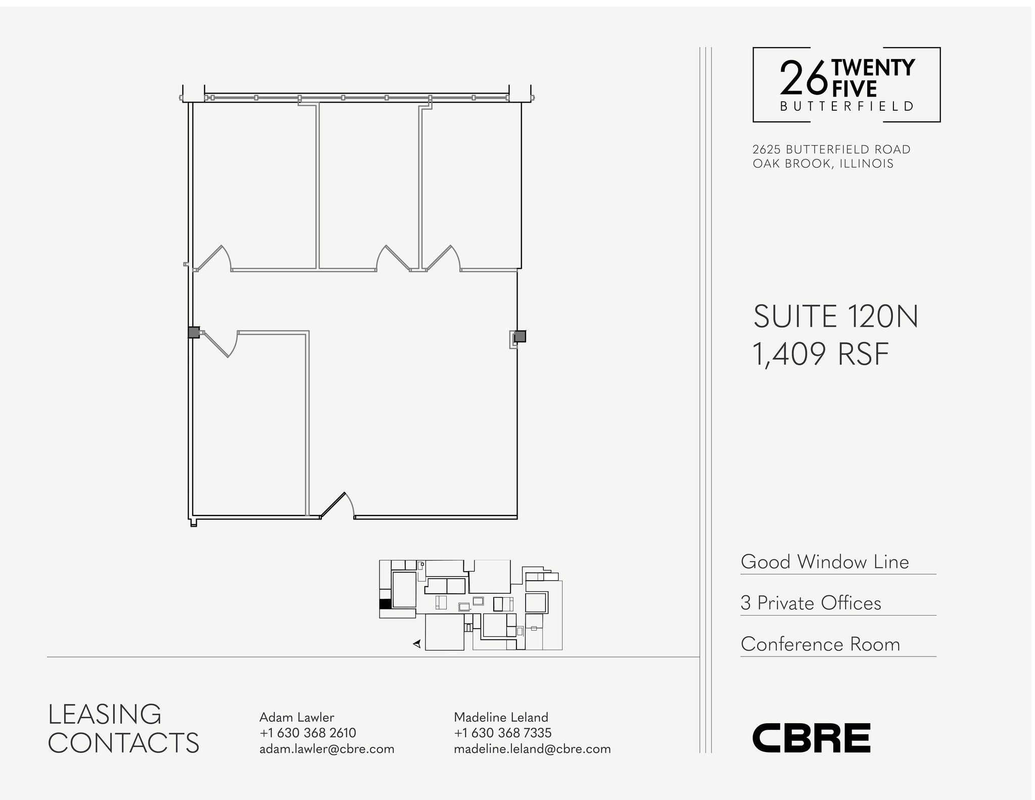 2625 Butterfield Rd, Oak Brook, IL for lease Floor Plan- Image 1 of 1
