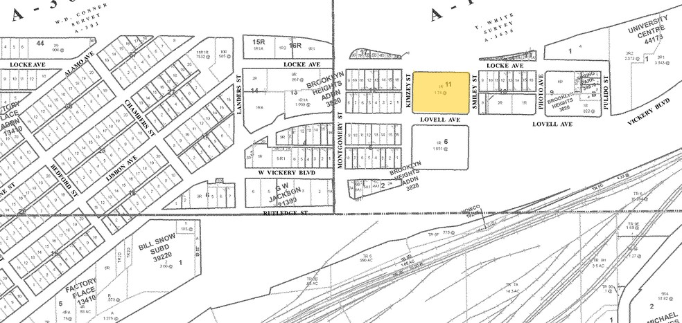 3455 Locke Ave, Fort Worth, TX à louer - Plan cadastral - Image 2 de 8