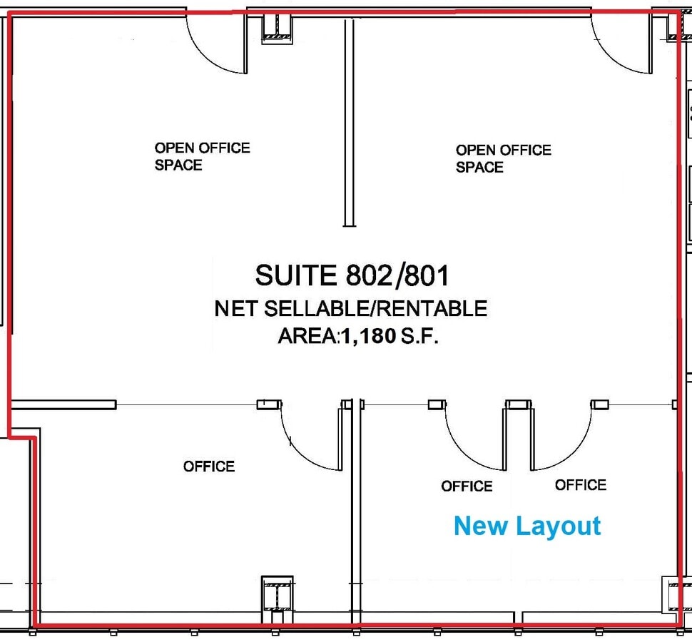 14 NE 1st Ave, Miami, FL 33132 - Unit 801/802 -  - Floor Plan - Image 1 of 1