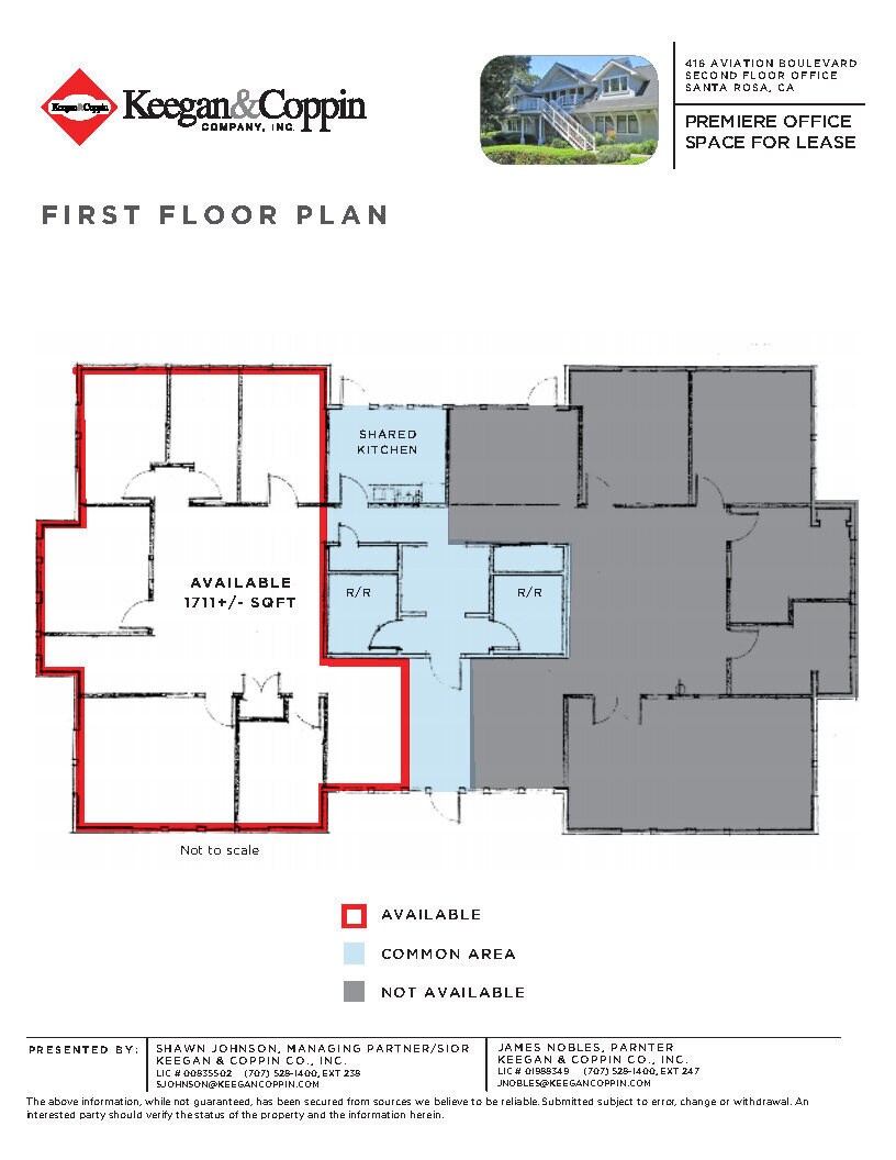 416 Aviation Blvd, Santa Rosa, CA à louer Plan d’étage- Image 1 de 1