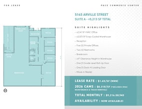 5140 Rogers St, Las Vegas, NV for lease Floor Plan- Image 1 of 1