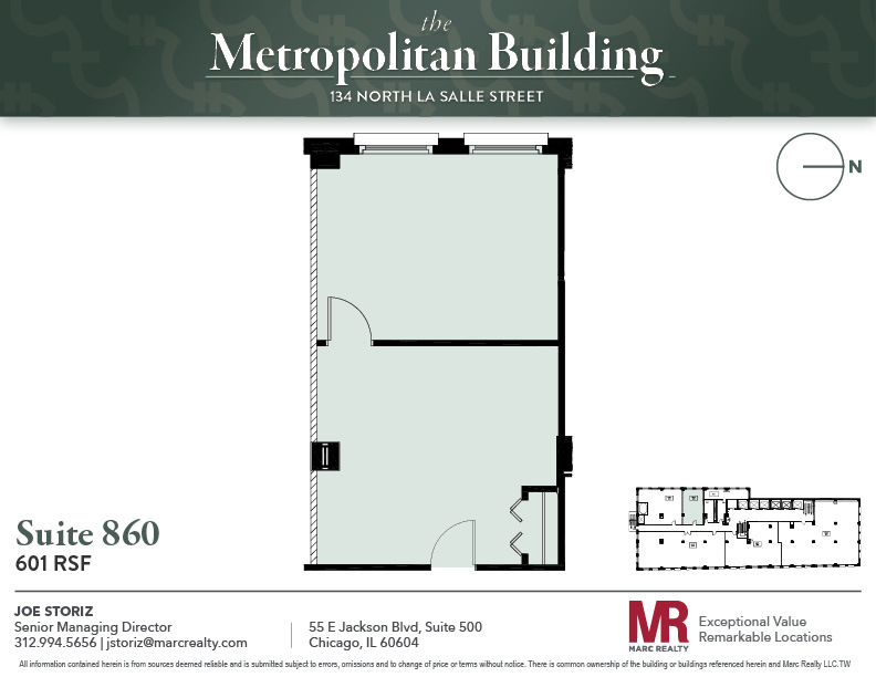 134 N LaSalle St, Chicago, IL for lease Floor Plan- Image 1 of 4