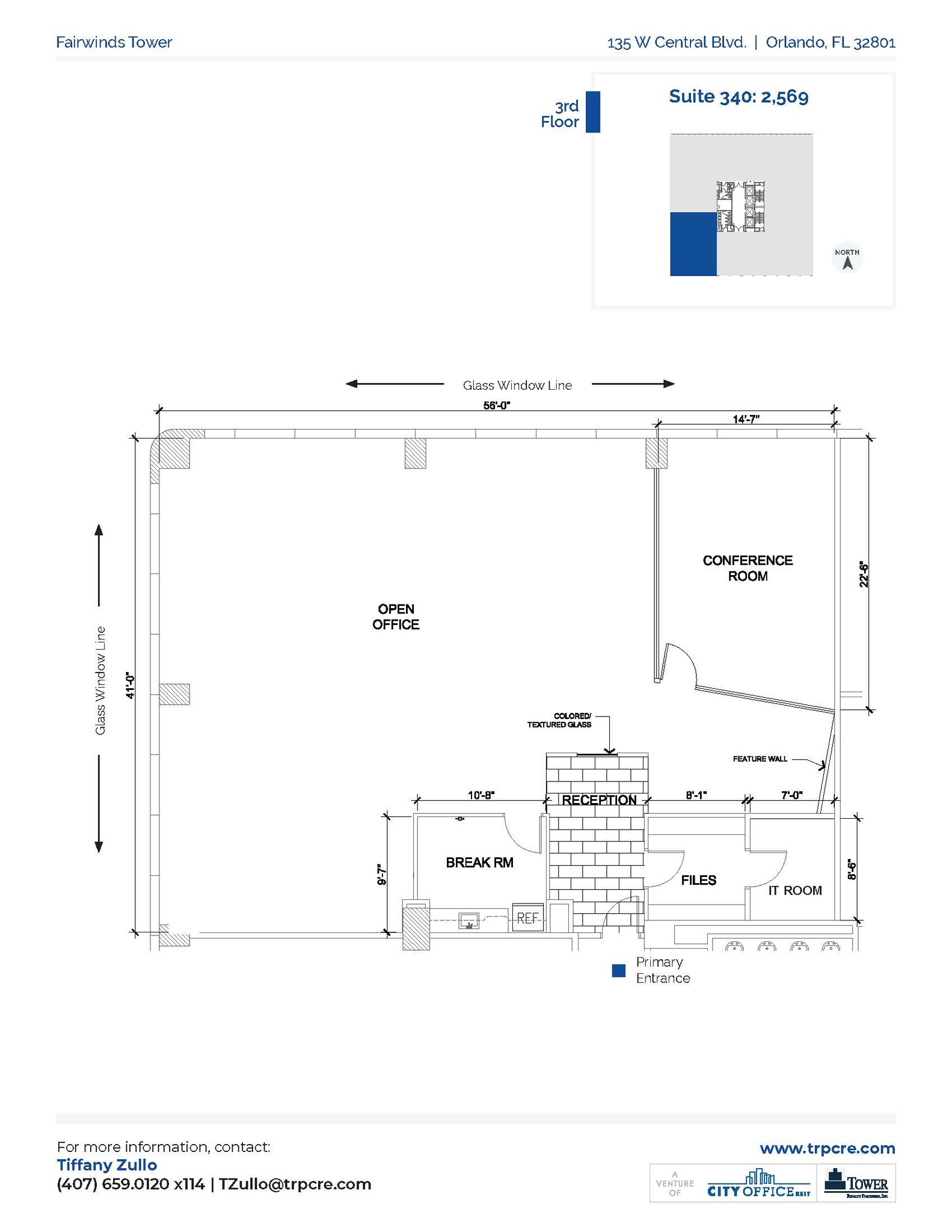 135 W Central Blvd, Orlando, FL à louer Plan d’étage- Image 1 de 6