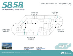 5858 Westheimer Rd, Houston, TX à louer Plan d’étage- Image 2 de 2