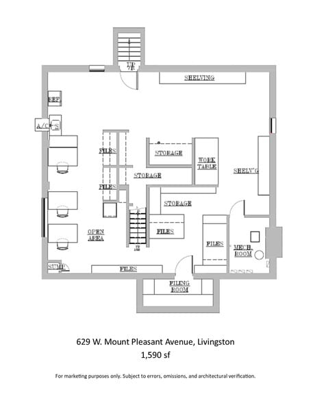 629 W Mount Pleasant Ave, Livingston, NJ à louer - Plan d’étage - Image 3 de 4