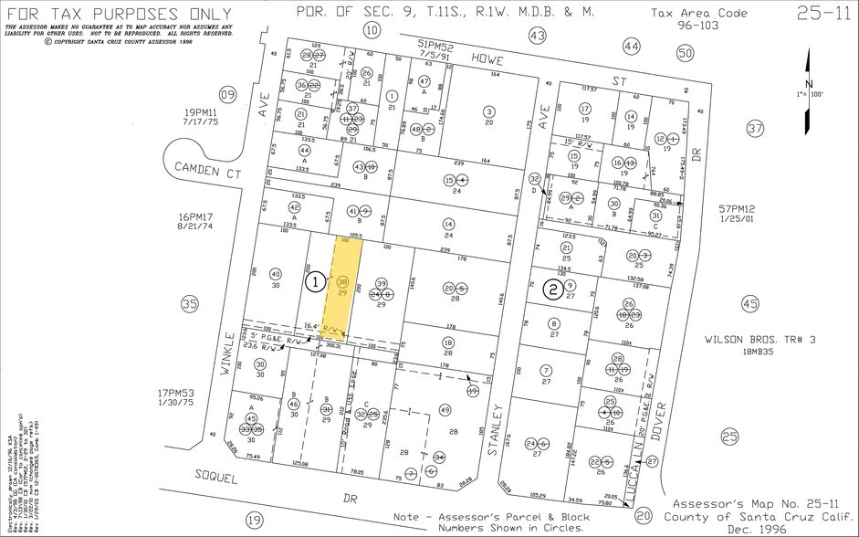 3088 Winkle Ave, Santa Cruz, CA à louer - Plan cadastral - Image 3 de 3