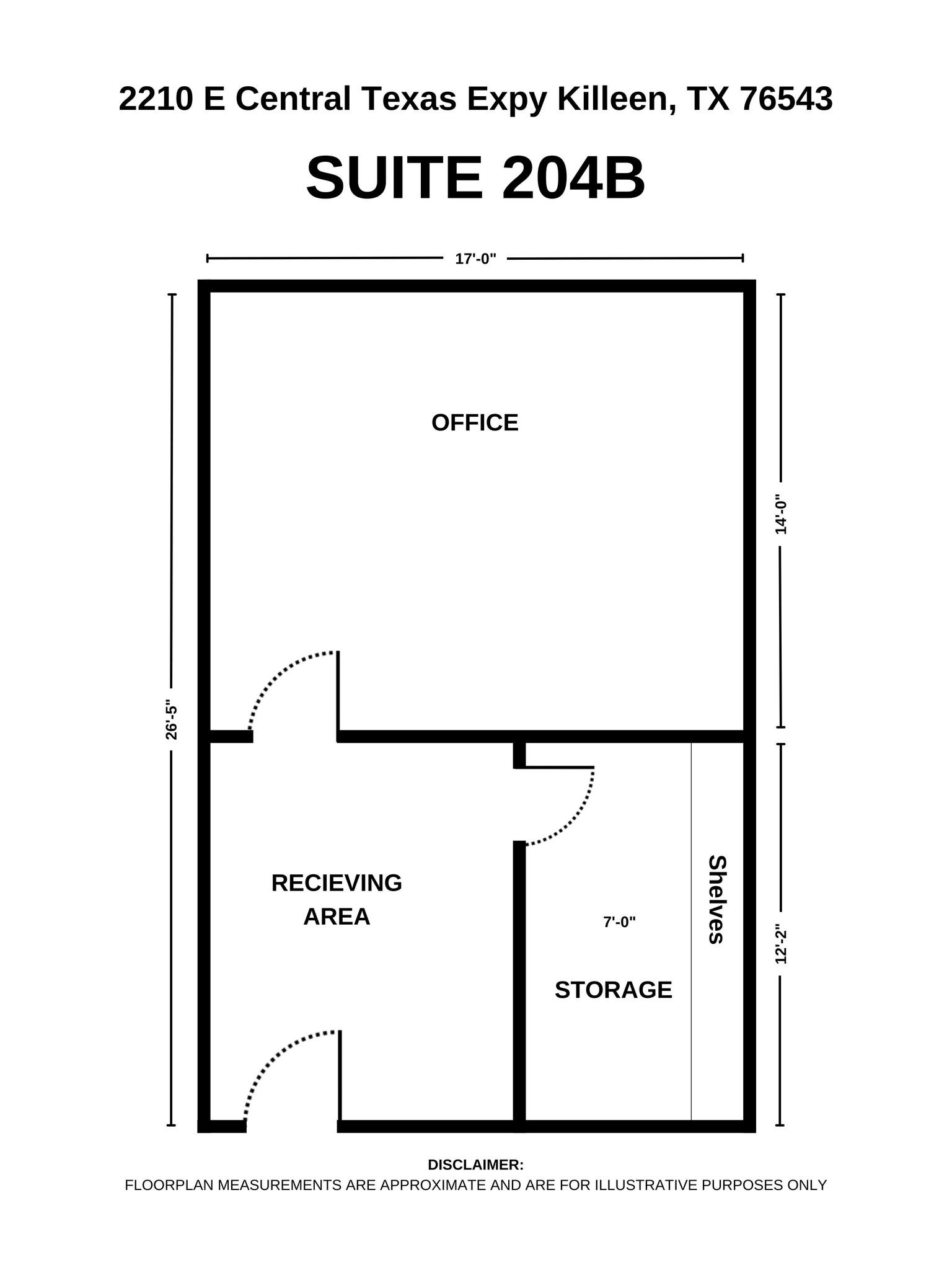 2210 E Central Texas Expy, Killeen, TX for lease Floor Plan- Image 1 of 3