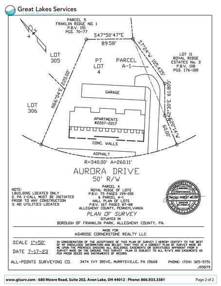 2215 Aurora Dr, Pittsburgh, PA à vendre - Plan de site - Image 2 de 24
