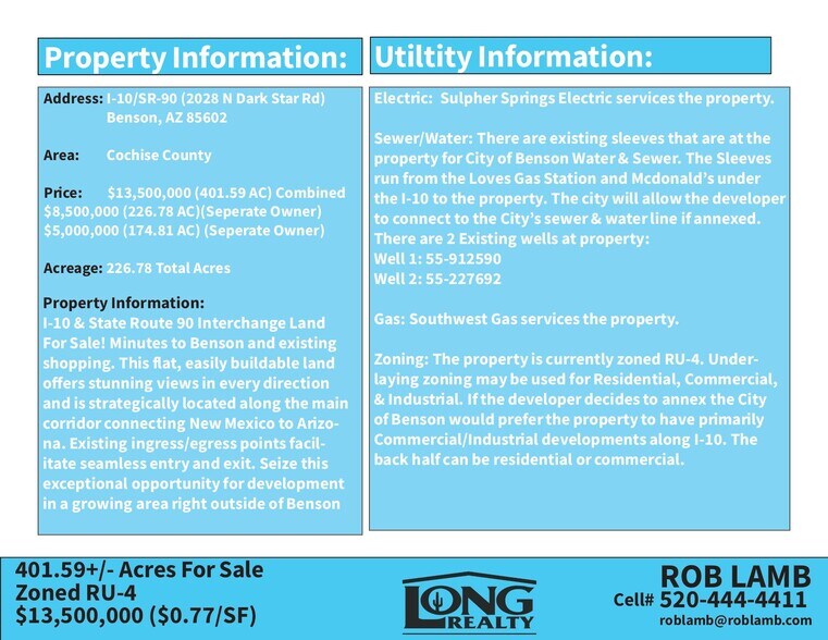 2100 Dark Star Rd, Benson, AZ à vendre - Photo du bâtiment - Image 3 de 5