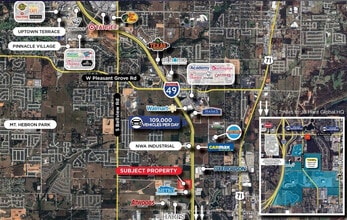 411 N Goad Springs Rd, Lowell, AR - AÉRIEN  Vue de la carte