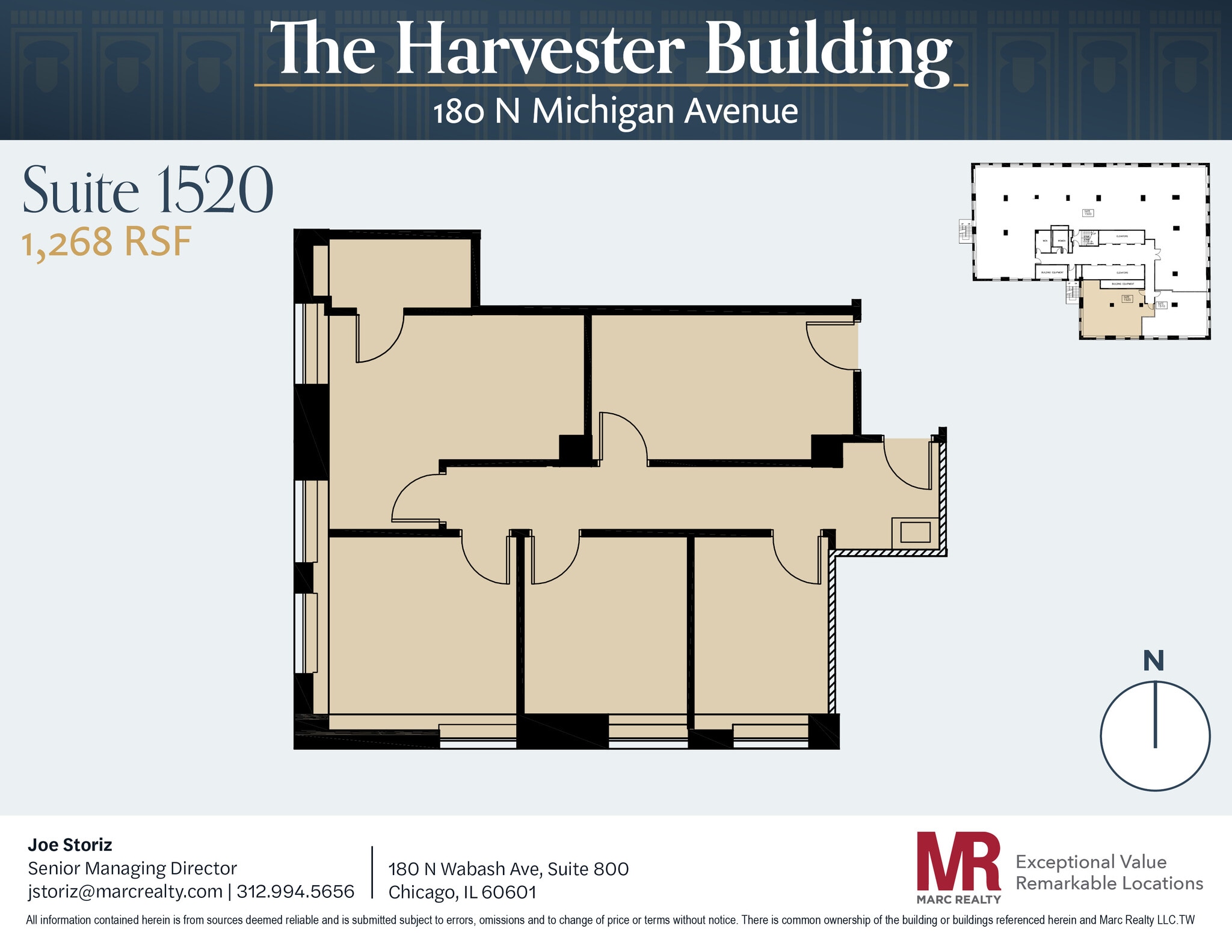180 N Michigan Ave, Chicago, IL à louer Plan d’étage- Image 1 de 6