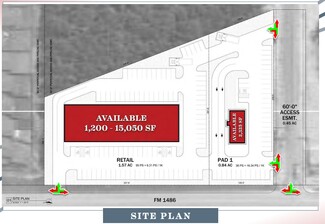 Plus de détails pour FM-1486 & Trinity Pines Drive, Montgomery, TX - Vente au détail à louer