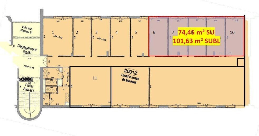 Office in Lognes for lease - Floor Plan - Image 2 of 9