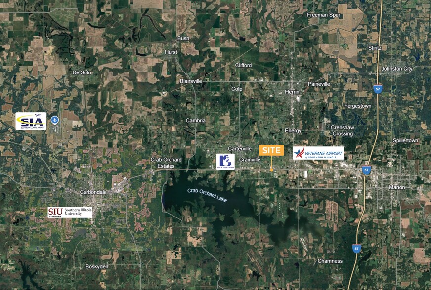 Hwy 13 & Samuel Rd, Carterville, IL for sale - Aerial - Image 2 of 3