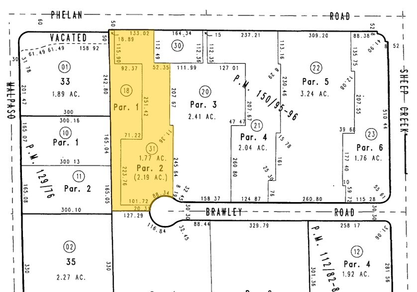 Phelan Rd, Phelan, CA à vendre - Plan cadastral - Image 2 de 5