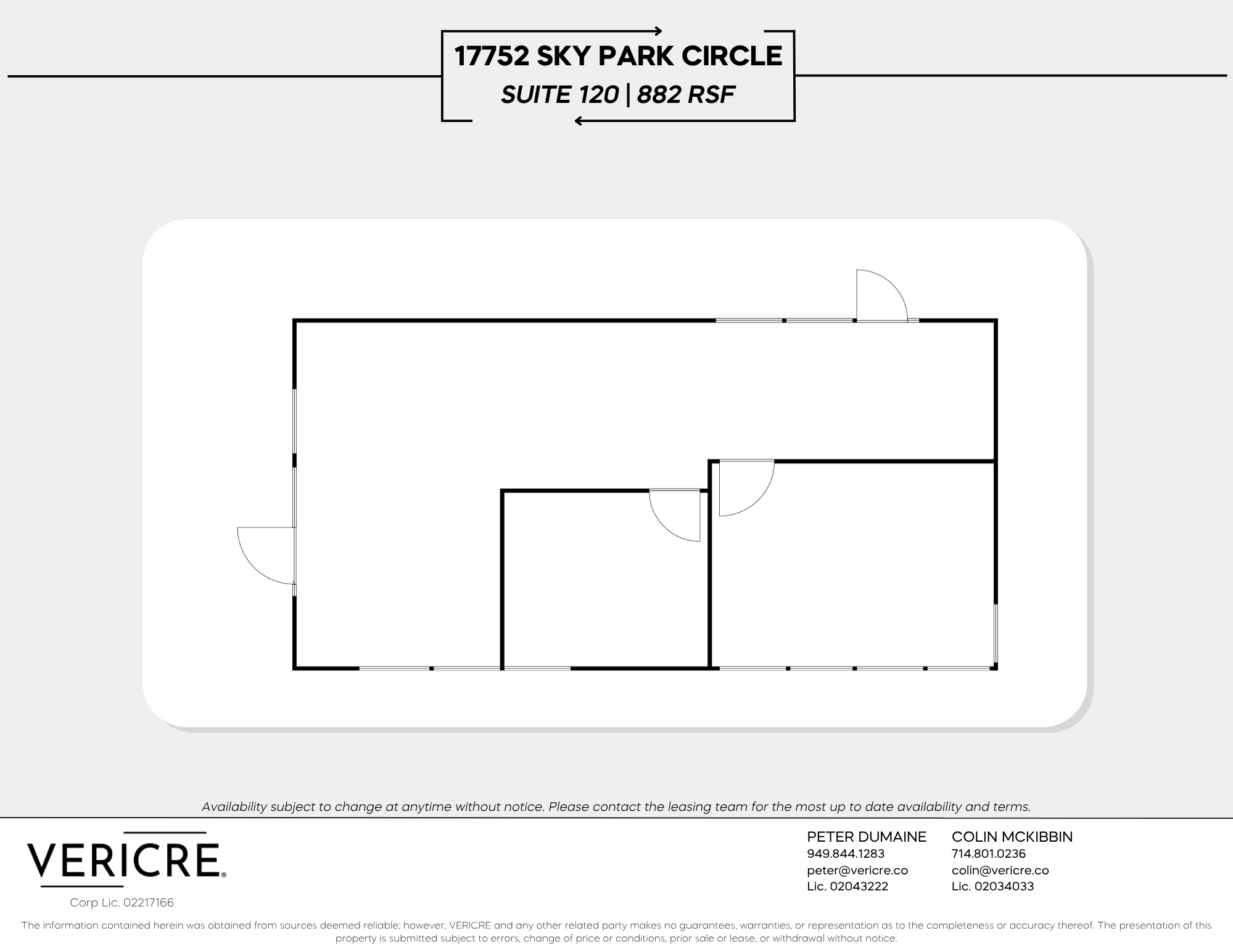 17752 Sky Park Cir, Irvine, CA à louer Plan d’étage- Image 1 de 1