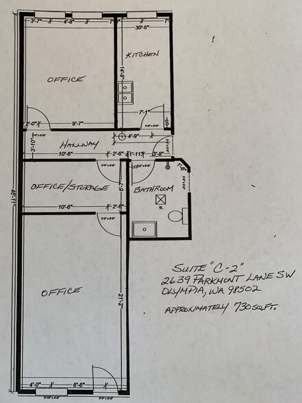 2639 Parkmont Ln SW, Olympia, WA for lease - Floor Plan - Image 2 of 6
