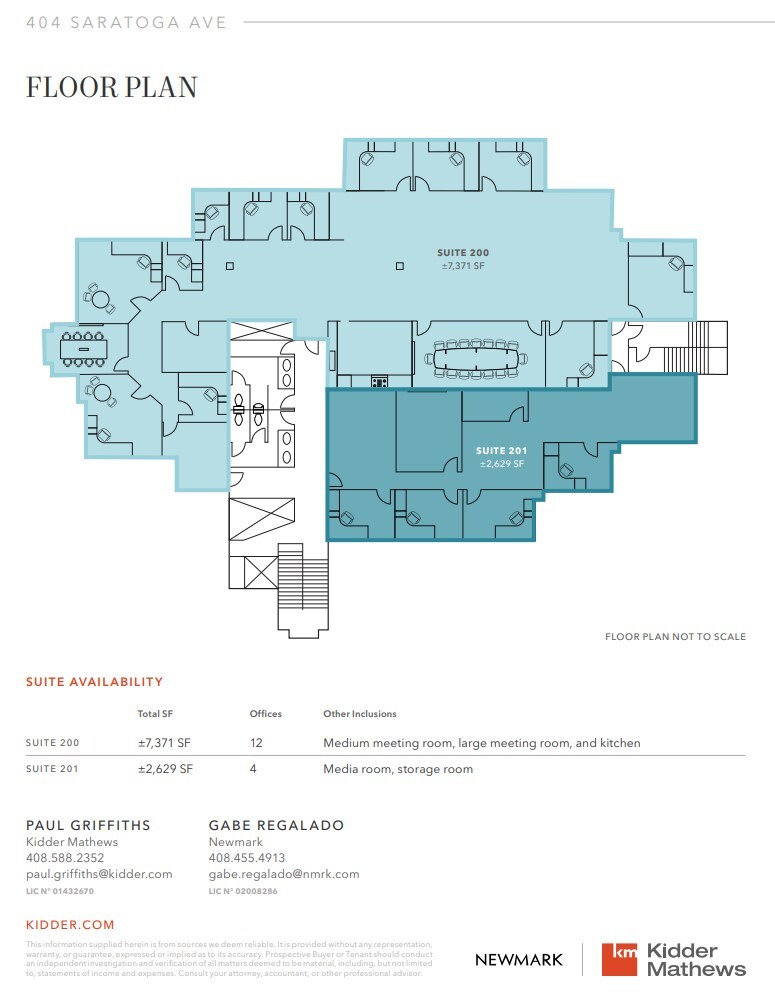 404 Saratoga Ave, Santa Clara, CA à louer Plan d’étage- Image 1 de 1